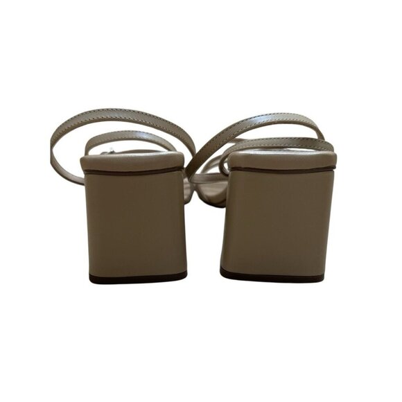 Free People Sz 39.5 Shoes Niki Wrap Strappy Block Heels Square Toe Beige Dune - Picture 8 of 12